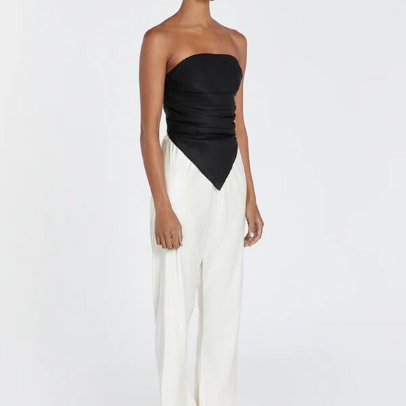 NEW DISSH Nicci Black Linen Strapless Top - Picture 4 of 5